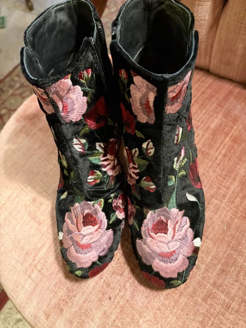 Velvet Embroided Ankle Boots by Kate Spade - Picture 2 of 5